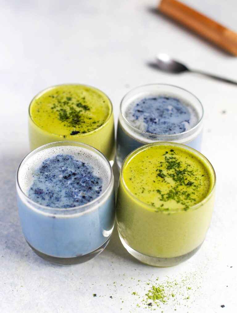 Blue & Green Matcha Lattes